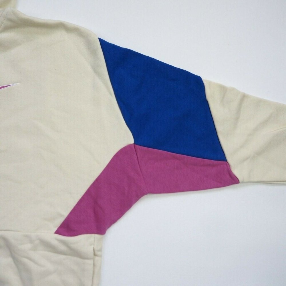 Nike French Terry Womens Hoodie Pullover Beige Athletic Sport - Picture 4 of 9